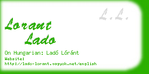 lorant lado business card