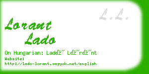 lorant lado business card